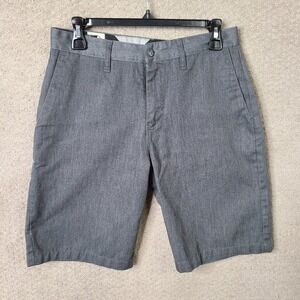 Volcom Shorts Mens 28 Gray Frickin Chino Short Chino Polyester Cotton Casual